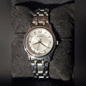 Bulova Stainless Steel Silver Watch NWOT